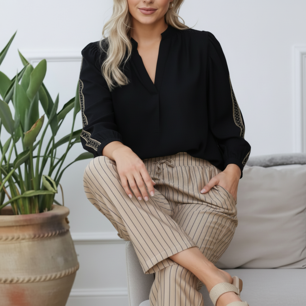 Blusa Elegante con Scollo a V