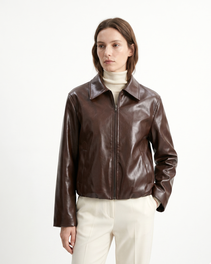 Giacca Lucida con Zip